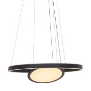 Hanglamp Ringlux 3514ZW Zwart 60cm met binnenplaat