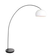 Booglamp Solva 3906ZW met een wit kunststof lampenkap