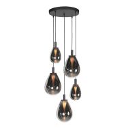 Glimsy 4198ZW Pendant Lamp – Black with Smoked Glass