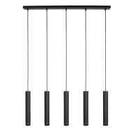 Zwarte vijflichts Hanglamp DownLume 4216ZW met GU10 fitting