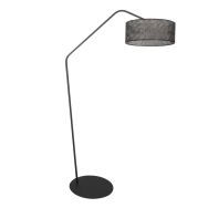Lampadaire noir Zig-Zag 4242ZW avec abat-jour noir transparent Sizoflor – Design unique et utilisation fonctionnelle