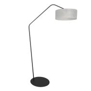 Lampadaire noir Zig-Zag 4243ZW avec abat-jour argenté transparent Sizoflor – Design unique et utilisation fonctionnelle