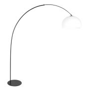 Lampadaire noir Curve 4259ZW avec abat-jour sphérique en plastique blanc – Design unique et utilisation fonctionnelle