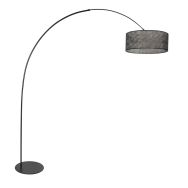 Lampadaire noir Curve 4265ZW avec abat-jour en sizoflor noir transparent – Design unique et utilisation fonctionnelle