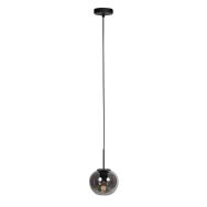 HaloSwap 4291ZW – Zwarte hanglamp met stijlvol smoke-kleurig glas