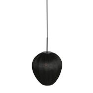 HaloSwap 4297ZW – Zwarte hanglamp met lichtdoorlatende linnen kap (Ø 25 cm)