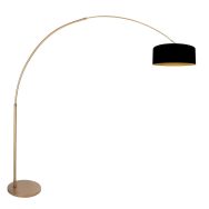 Lampe Arc Bronze Sparkled Light 4306BR – Éclairage Élégant avec Abat-jour en Lin Noir