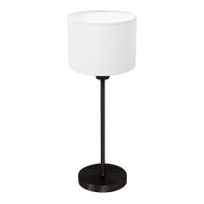Tafellamp Noor 4419ZW – Matte black with white linen shade