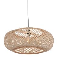 Bamboe met houten hanglamp Maze 7505ZW Zwart Bruin