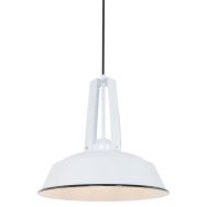 Lampe suspendue blanche Eden 7704W avec abat-jour rond 42 cm et douille E27