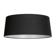 Lampenschirm K2010SS – Schwarzes Leinen mit weißer Innenseite Ø48 cm