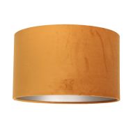 Goud/geel velours lampenkap K7396KS ⌀30cm met E27 support.