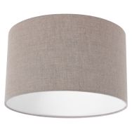 Grijs grof linnen lampenkap K7396RS Ø 30cm met E27 support