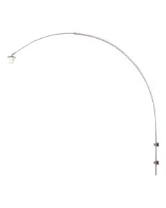 Staalkleurige boog wandlamp Sparkled Light 1481ST zonder kap - Staal - Elektronica, Kunststof, Metaal - Steinhauer