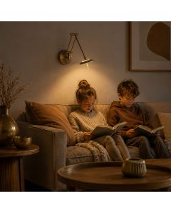 Wandlamp Zodiac 2110BR Brons Dimbaar draaibaar kantelbaar - Brons - Elektronica, Kunststof, Metaal - Steinhauer