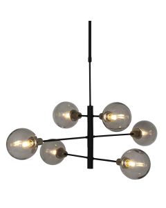 Hanglamp Constellation 2709ZW Zwart draaibaar E14 fitting - Zwart - Elektronica, Glas, Metaal - Steinhauer
