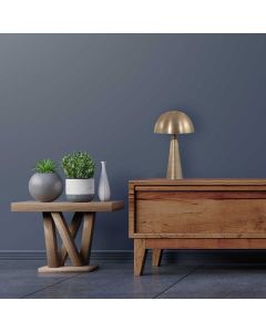Tafellamp Belleron 3306BR – bronzen paddenstoel lamp met E27 - Brons - Elektronica, Kunststof, Metaal - Steinhauer