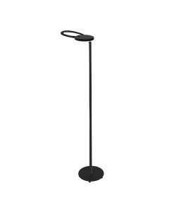 Vloerlamp Platu 3351ZW – zwarte leeslamp met instelbaar licht - Zwart - Elektronica, Kunststof, Metaal - Steinhauer