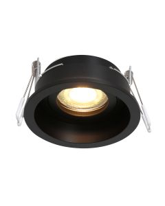 Inbouwspot Pélite 3371ZW – zwarte spot Ø10 cm verdiept - Zwart - Elektronica, Kunststof, Metaal - Steinhauer