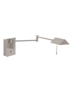 Wandlamp Retina 3402ST Staal met USB poorten - Staal - Elektronica, Kunststof, Metaal - Steinhauer