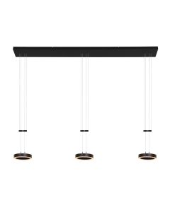 Hanglamp Piola 3501ZW Zwart 3 lichts - Zwart - Elektronica, Kunststof, Metaal - Steinhauer