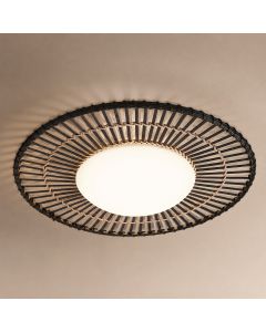 Deckenleuchte Aura 3866ZW schwarze Deckenleuchte mit Bambus Ø50 cm