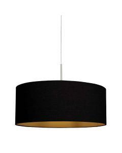 Hängeleuchte Sparkled Light 3959ST Stahl mit schwarzem Leinen-Schirm Gold