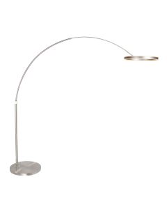 Booglampe Ringlux 4130ST stahlfarbene LED Stehlampe mit Klasse