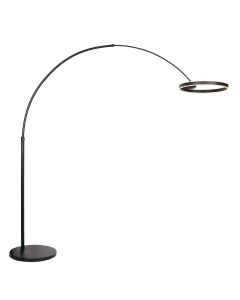 Booglampe Ringlux 4130ZW schwarze LED Stehleuchte mit Flair