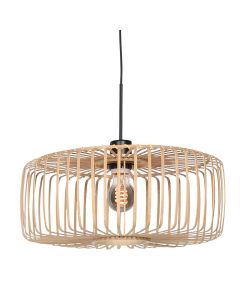 Hängelampe Breeza-Beach 4184ZW schwarz mit Bambusschirm Ø60 cm