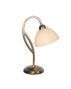 Anthea 4329BR – lampe de table classique avec aspect marbre et variateur rotatif