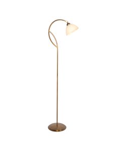 Anthea 4330BR – klassieke vloerlamp met marmerlook en voetschakelaar