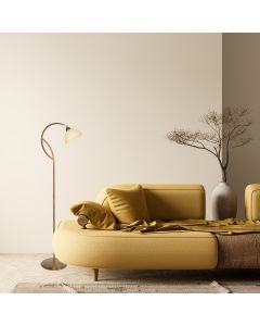 Anthea 4330BR – lampe sur pied classique avec aspect marbre et interrupteur au pied