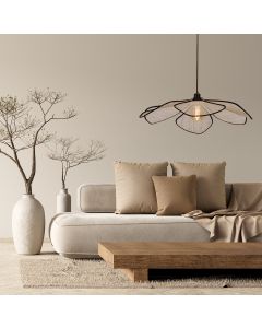 LumaFlora hanglamp in linnen 80 cm 4368CR