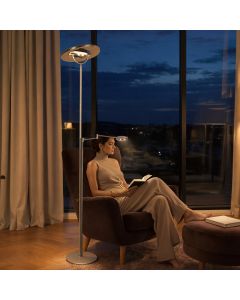 Steel-colored floor lamp 4386ST - Soleil 2 with 5-year warranty