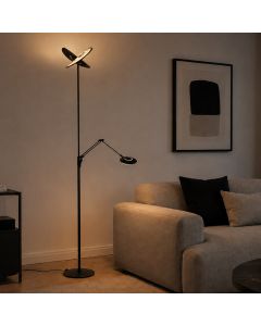 Floor lamp Zenith 2 4390ZW black with double reflector