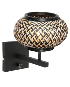 Nox Light 4459ZW – applique avec abat-jour en bambou