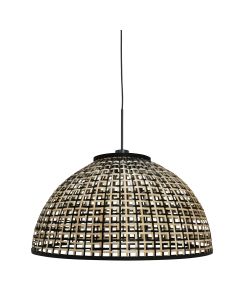 Nox Light 4477ZW – hanglamp met halfronde bamboe kap 60 cm