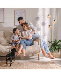 Bollique 4611BR stijlvolle vloerlamp met 3 lichtpunten in brons