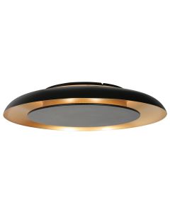 Golden Veil 4732ZW luxe plafondlamp met zwarte finish en gouden gloed