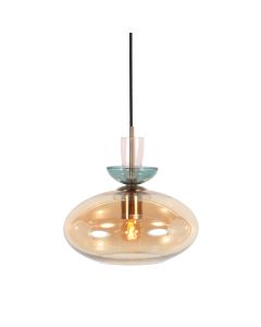 Malboo Pendelleuchte 1-flammig braunes Glas Ø 25 cm – 4917BR