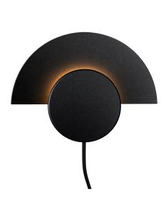 Zwarte buitenwandlamp 4987ZW LED IP54 met draaibare ring