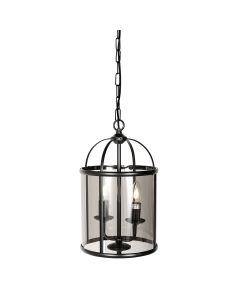 Hängelampe Pimpernel 5971ZW schwarz mit Rauchglas Ø23 cm