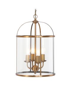 Hanglamp Pimpernel 5972BR brons met helder glas Ø25 cm - Brons - Elektronica, Glas, Metaal - Steinhauer
