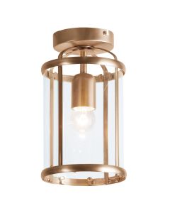 Plafondlamp Pimpernel 5973BR brons met helder glas Ø16 cm - Brons - Elektronica, Glas, Metaal - Steinhauer