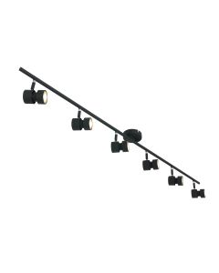 6 light Ceiling spotlight Natasja 7906ZW Black Including light sources