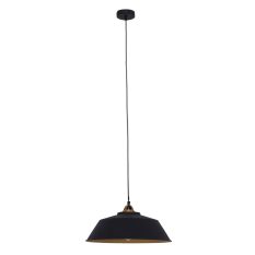 Zwart met gouden hanglamp Nove 1318ZW Ø42cm met E27 fitting 