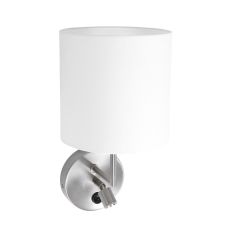 Wandlamp Noor 1562ST Staal met leeslampje