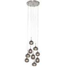 Hanging lamp 9-lights Bollique 2485ST Steel