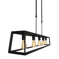 Zwarte hanglamp Buckley 2675ZW met 5 x een E27 fitting